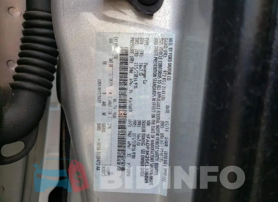 1FADP3K25EL326899 Photo# 12