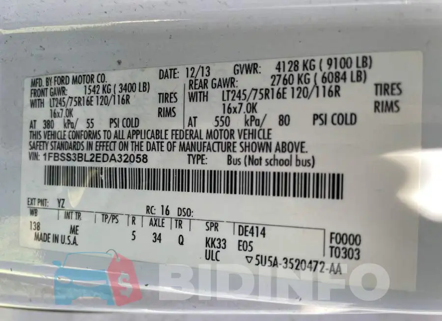 1FBSS3BL2EDA32058 Photo# 10
