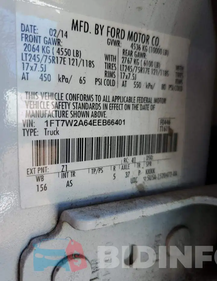1FT7W2A64EEB66401 Photo# 12