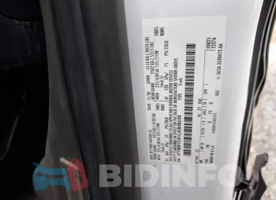 1FTBR1C81LKB58250 Photo# 13