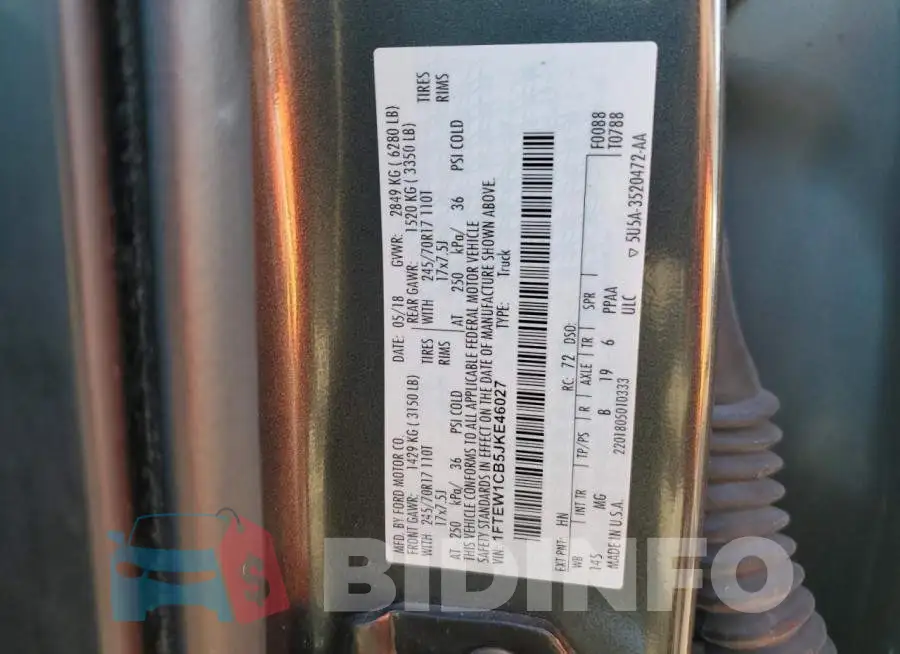 1FTEW1CB5JKE46027 Photo# 12