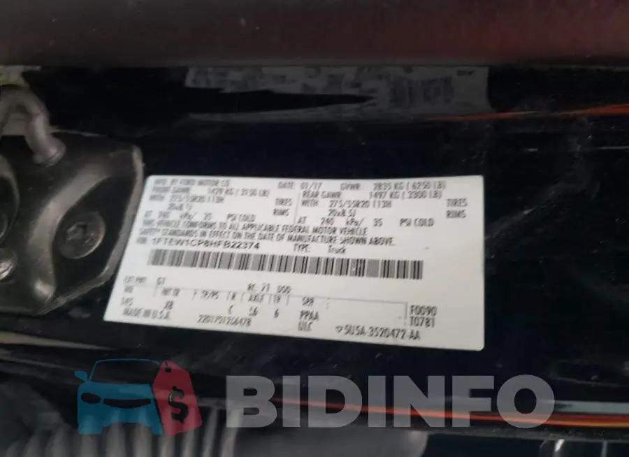 1FTEW1CP8HFB22374 Photo# 13