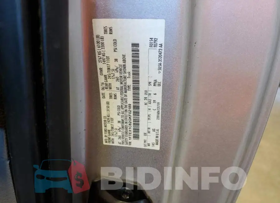 1FTEX1C82GKF02189 Photo# 12