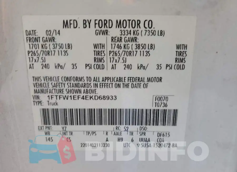 1FTFW1EF4EKD68933 Photo# 12