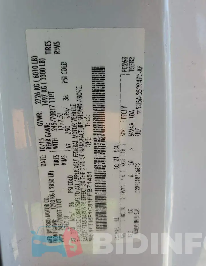 1FTMF1C81FFB71451 Photo# 12