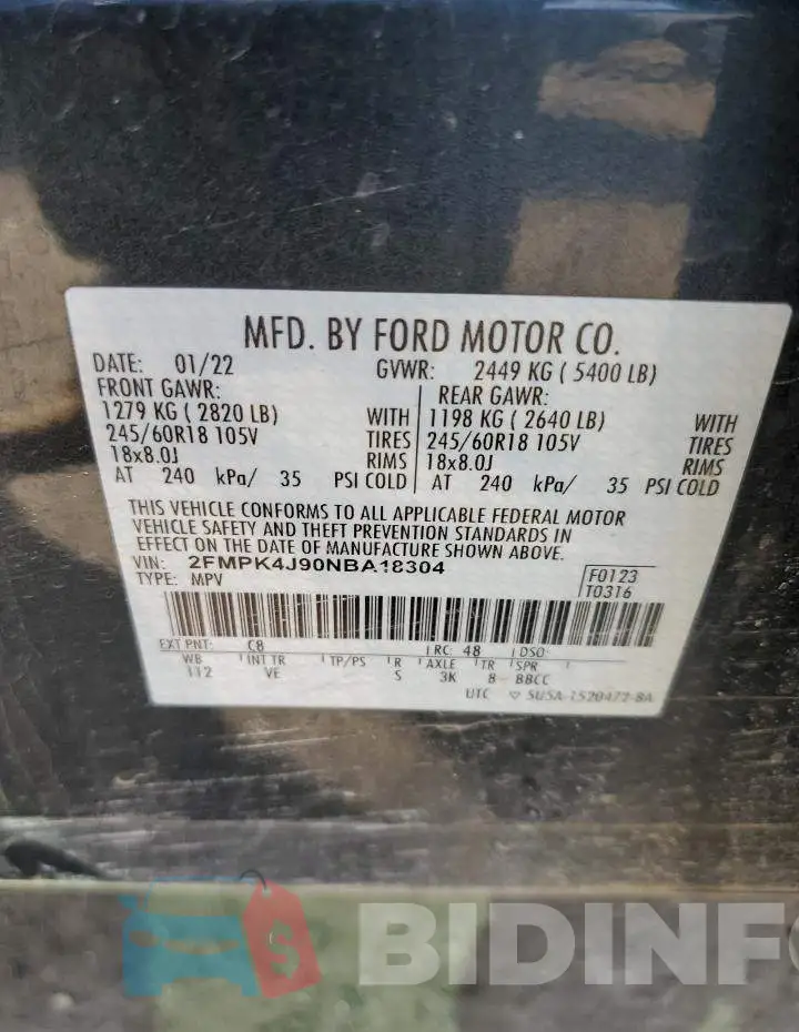 2FMPK4J90NBA18304 Photo# 12
