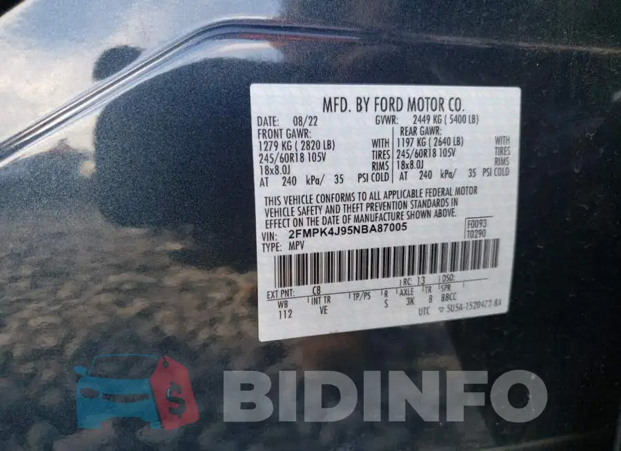 2FMPK4J95NBA87005 Photo# 12