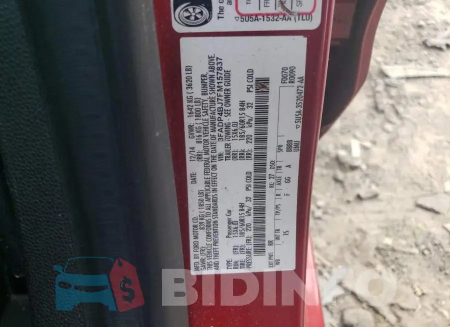 3FADP4BJ7FM157837 Photo# 12