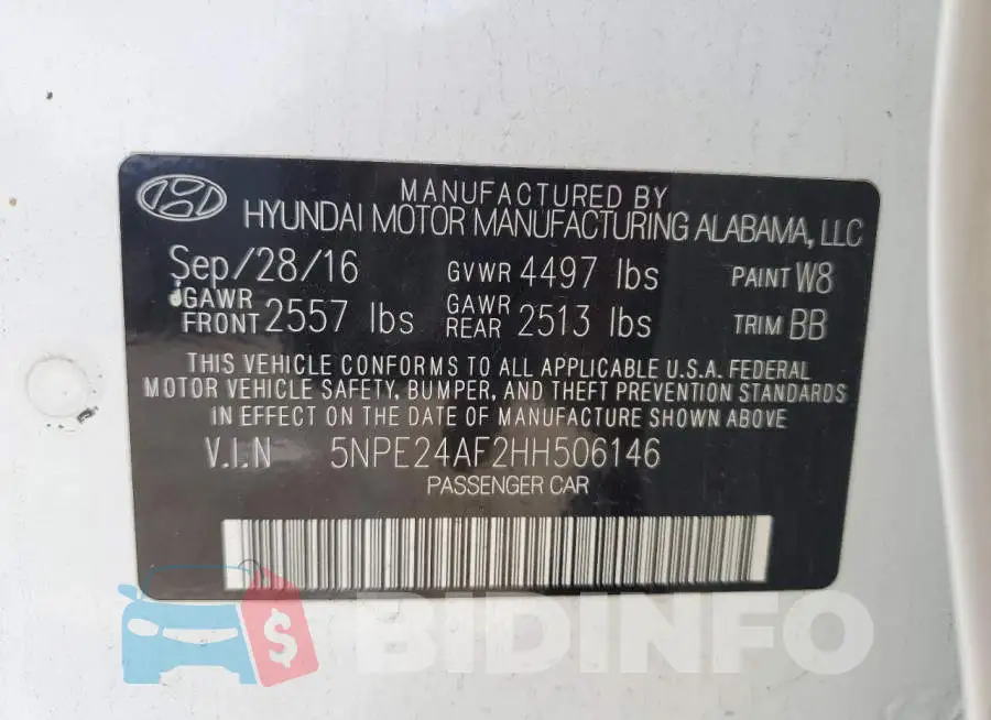 5NPE24AF2HH506146 Photo# 12