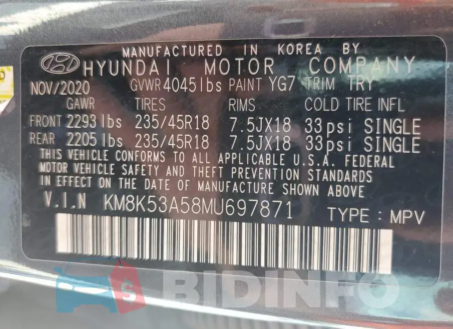 KM8K53A58MU697871 Photo# 12