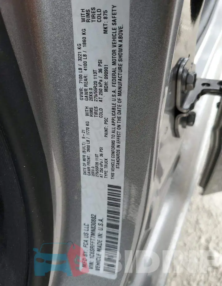 1C6SRFFT7MN830882 Photo# 13