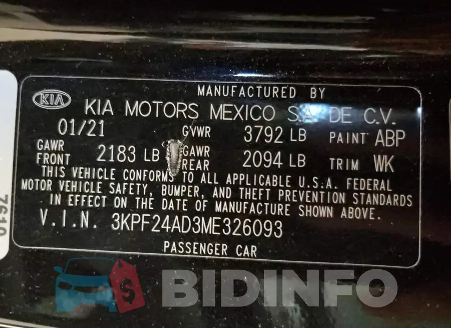 3KPF24AD3ME326093 Photo# 13