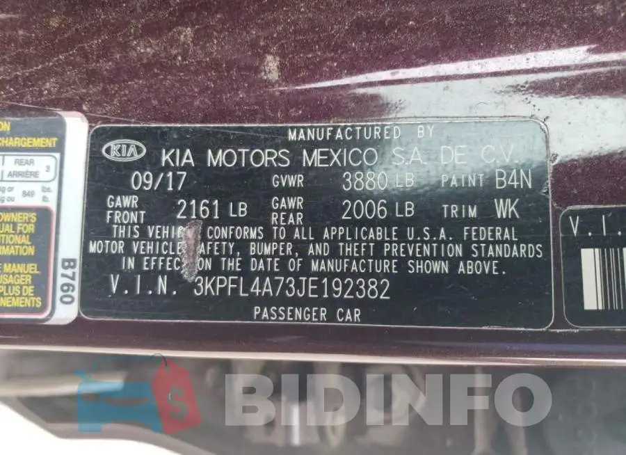 3KPFL4A73JE192382 Photo# 12