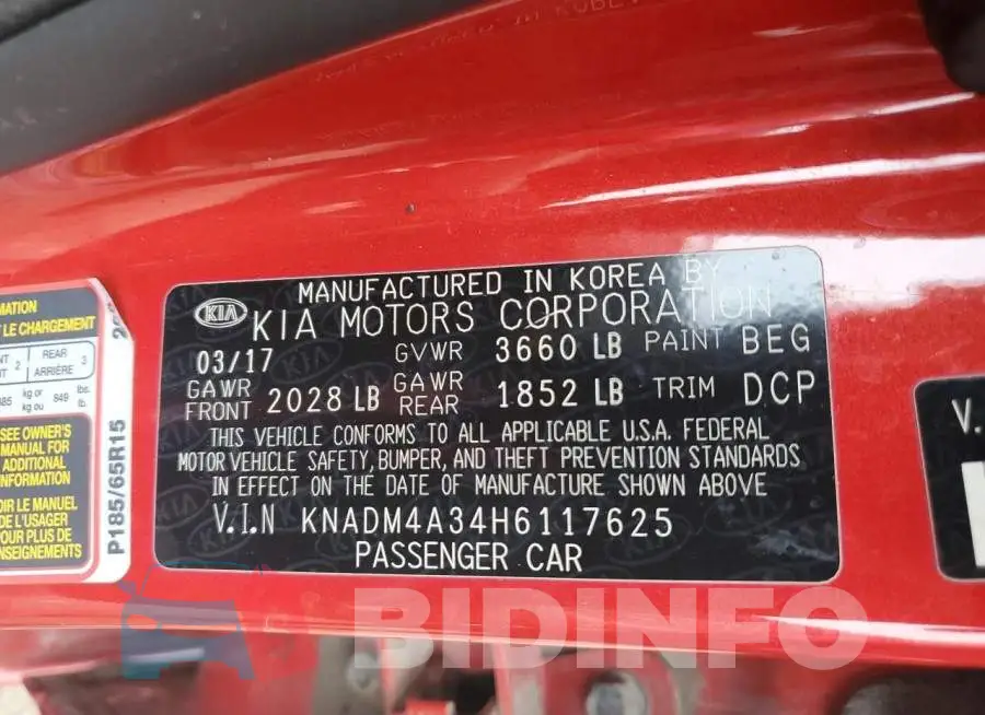 KNADM4A34H6117625 Photo# 12