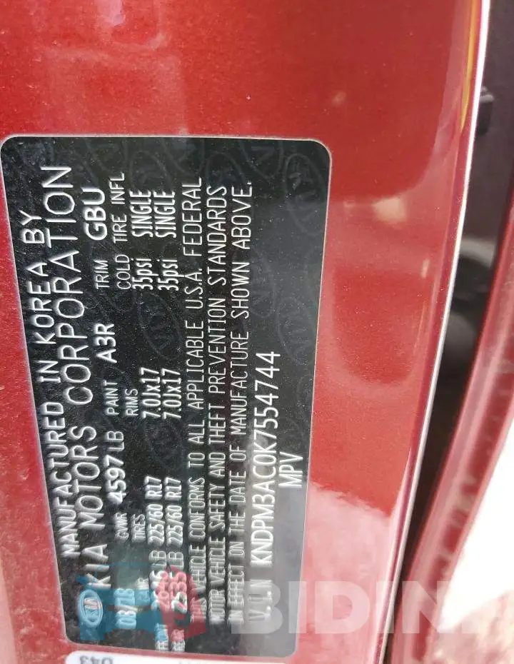 KNDPM3AC0K7554744 Photo# 13