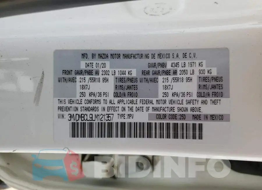 3MVDMBCL9LM121357 Photo# 12