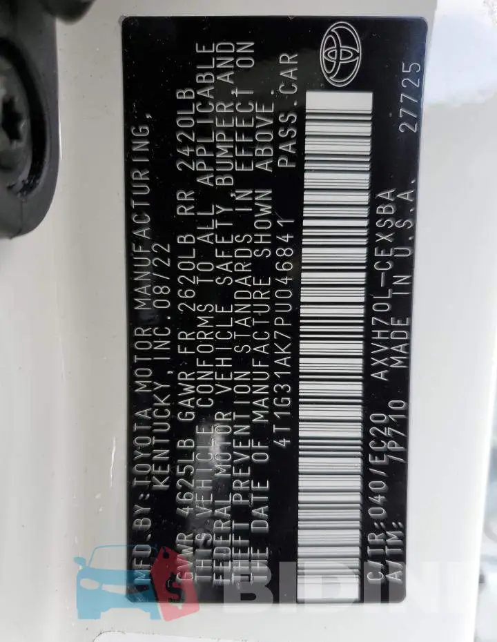 4T1G31AK7PU046841 Photo# 12
