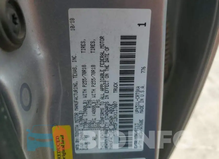 5TFRM5F12KX137007 Photo# 12