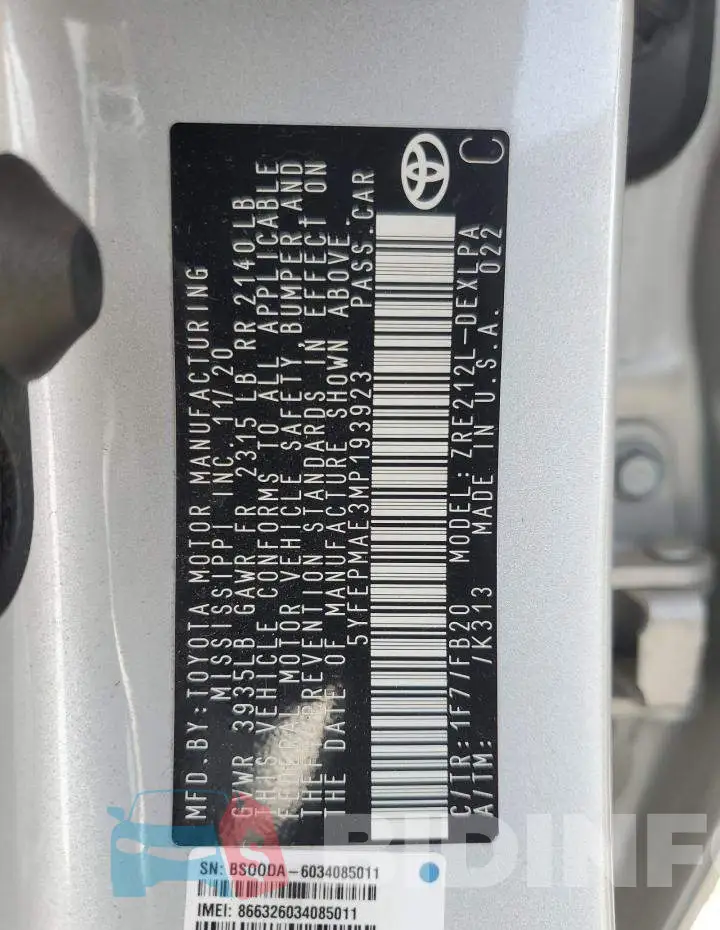 5YFEPMAE3MP193923 Photo# 12