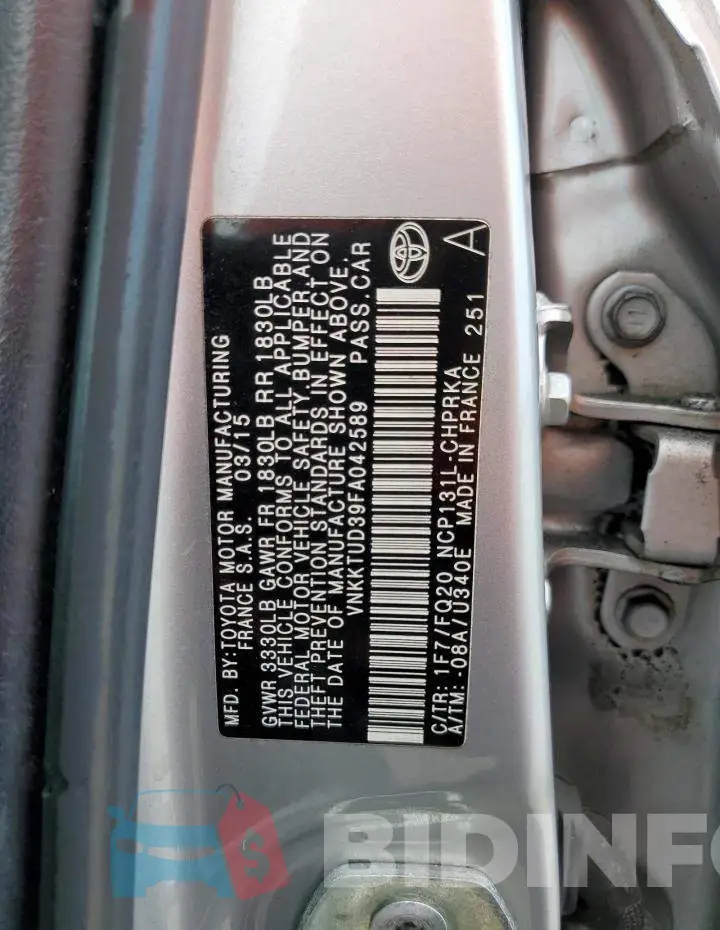 VNKKTUD39FA042589 Photo# 12