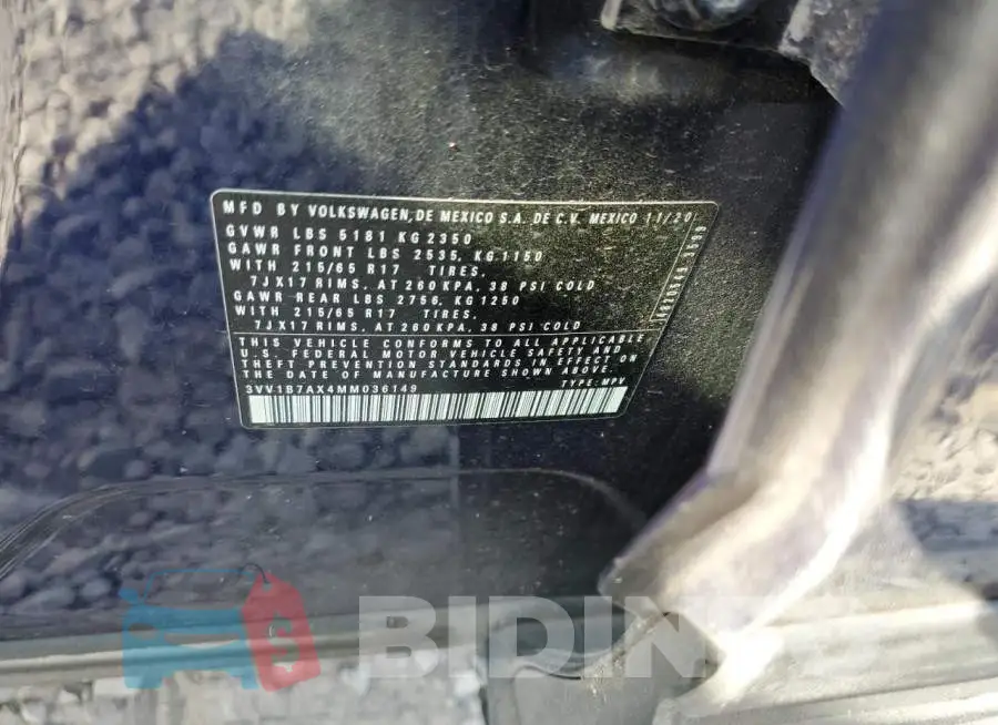 3VV1B7AX4MM036149 Photo# 13