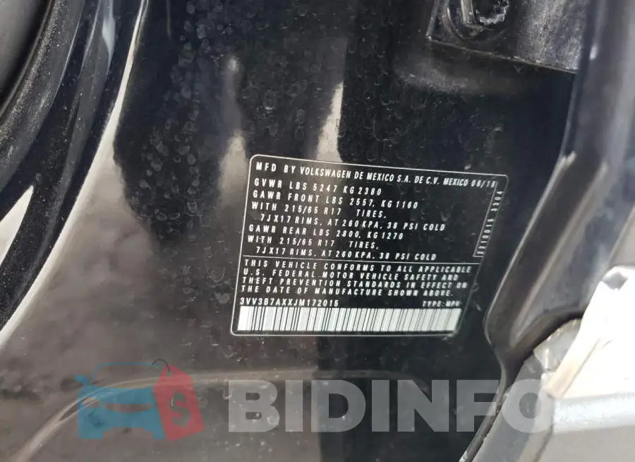 3VV3B7AXXJM172015 Photo# 12