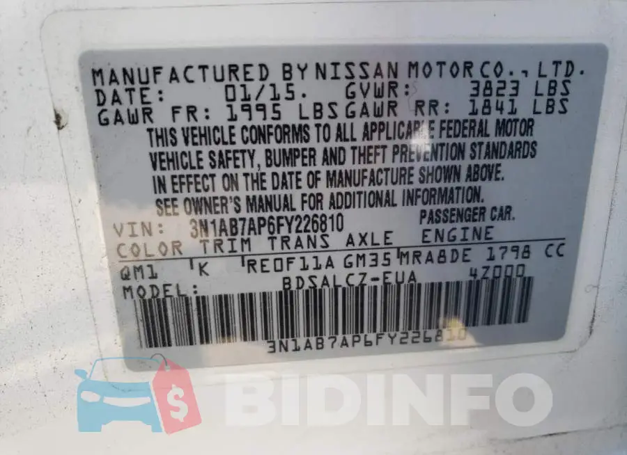 3N1AB7AP6FY226810 Photo# 12