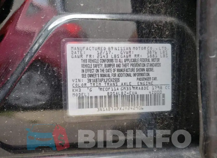 3N1AB7APXJY242906 Photo# 13
