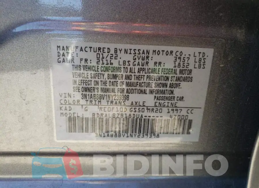 3N1AB8BV1NY239398 Photo# 12