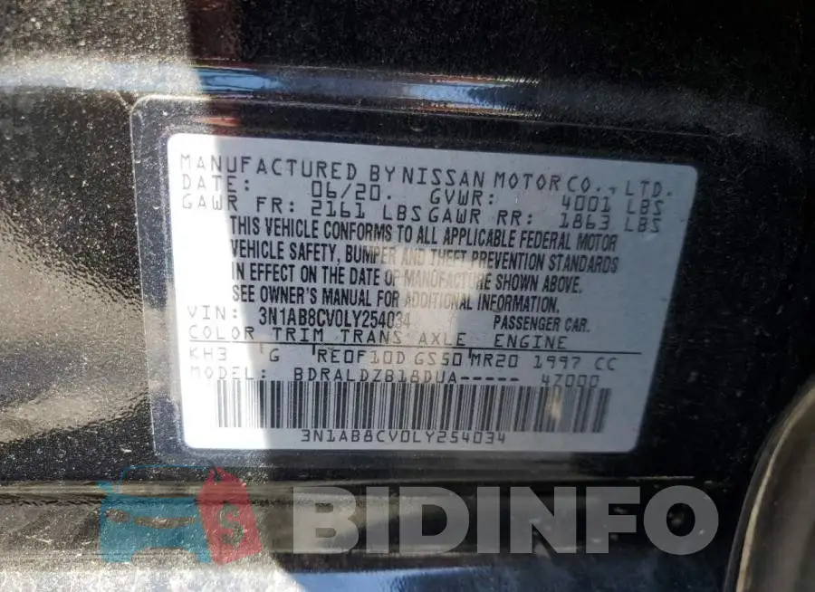 3N1AB8CV0LY254034 Photo# 12