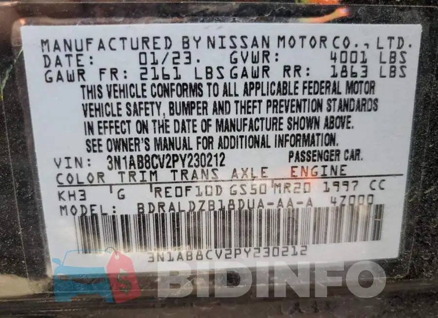 3N1AB8CV2PY230212 Photo# 12