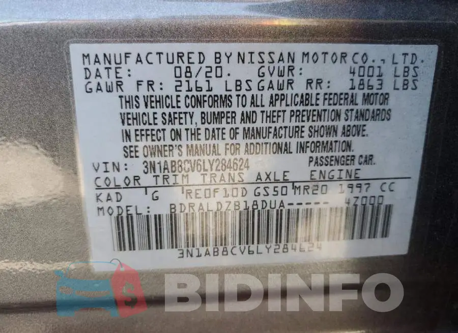 3N1AB8CV6LY284624 Photo# 12