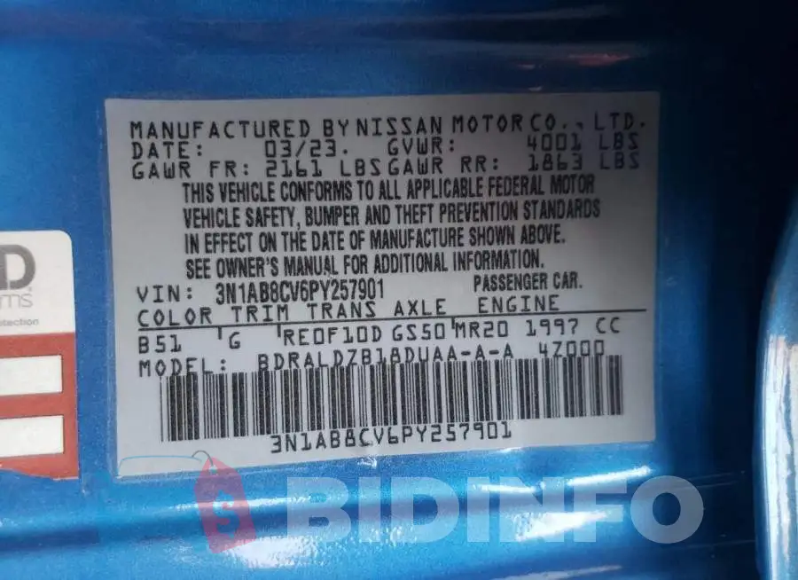 3N1AB8CV6PY257901 Photo# 12