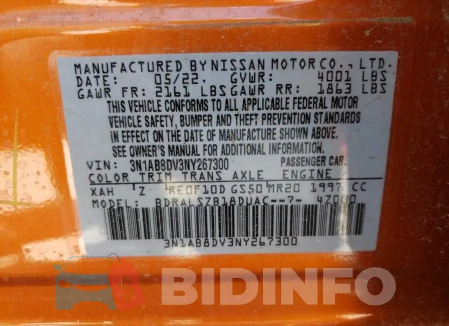 3N1AB8DV3NY267300 Photo# 12