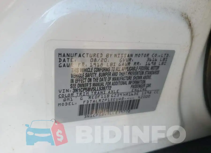 3N1CP5BV5LL539772 Photo# 12