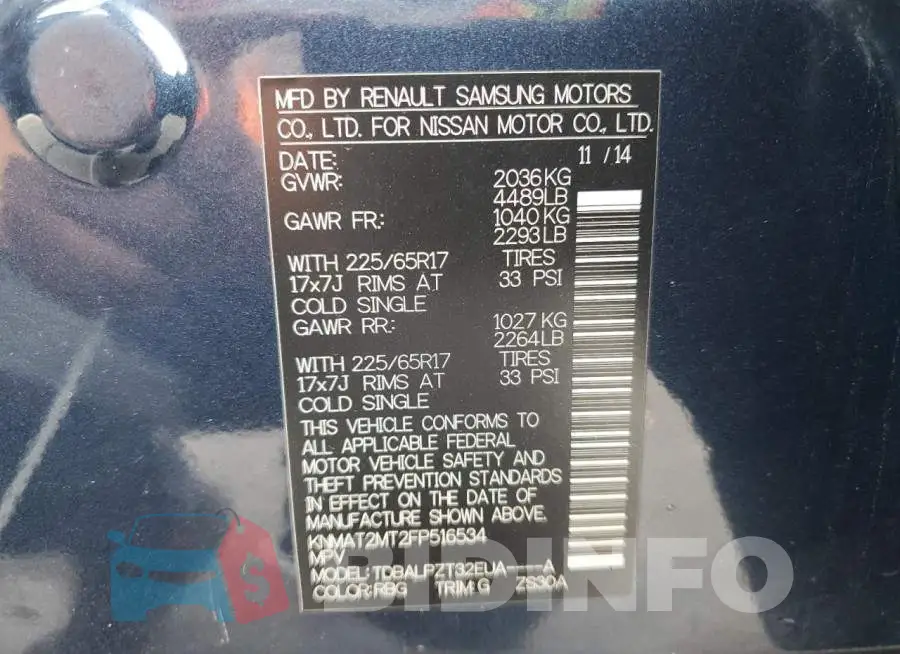 KNMAT2MT2FP516534 Photo# 13