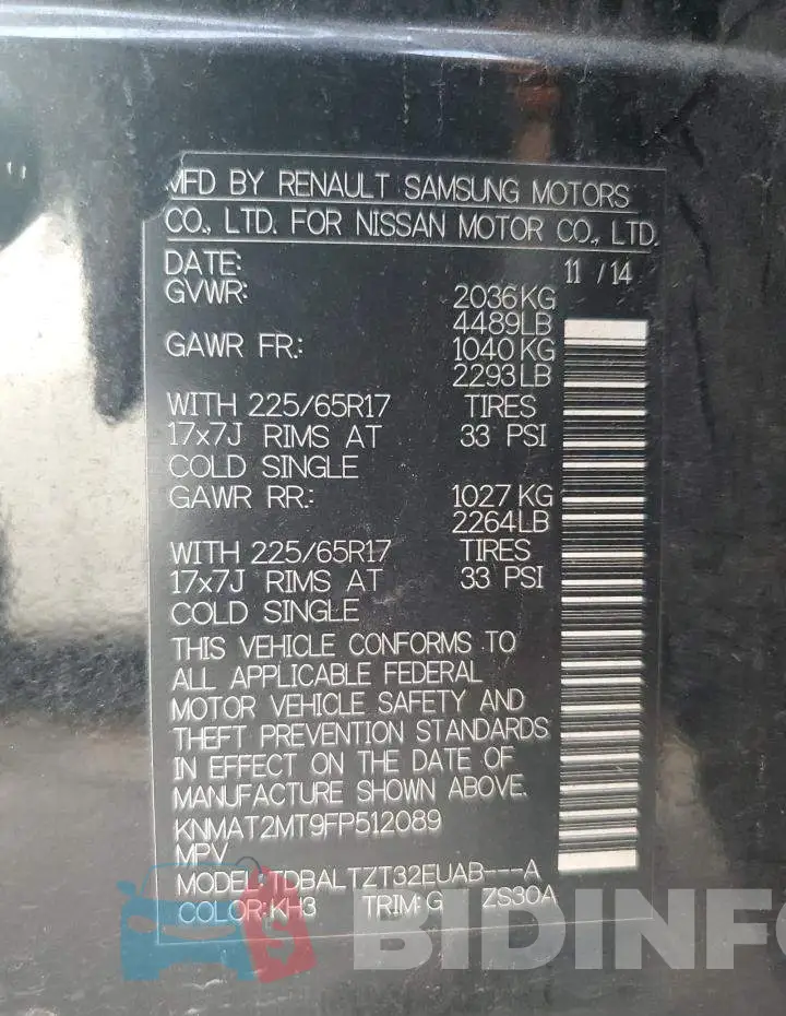 KNMAT2MT9FP512089 Photo# 13