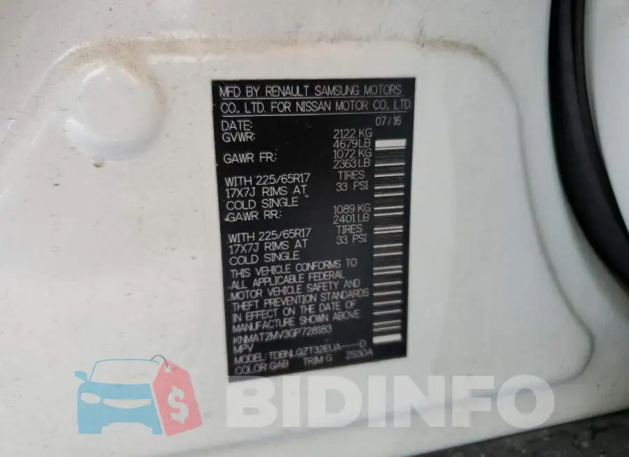 KNMAT2MV3GP728183 Photo# 13
