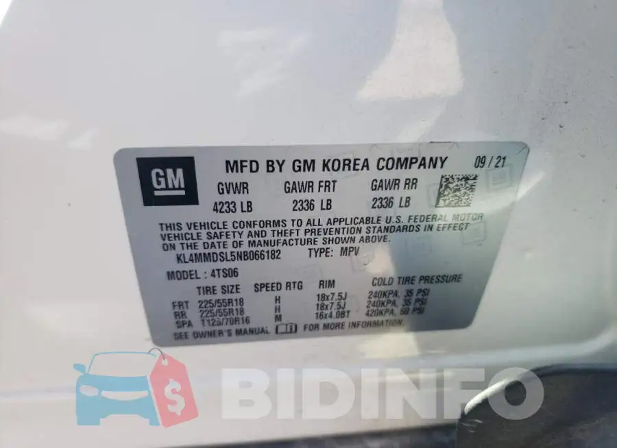 KL4MMDSL5NB066182 Photo# 12