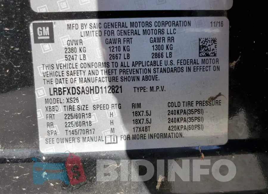 LRBFXDSA9HD112821 Photo# 12