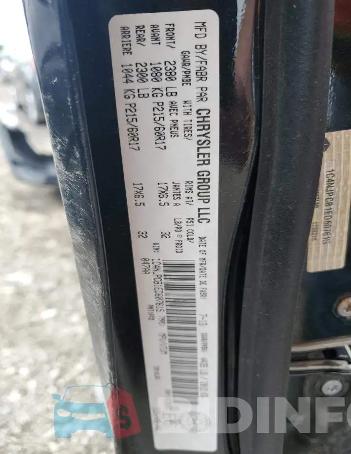 1C4NJPCB1ED607615 Photo# 12