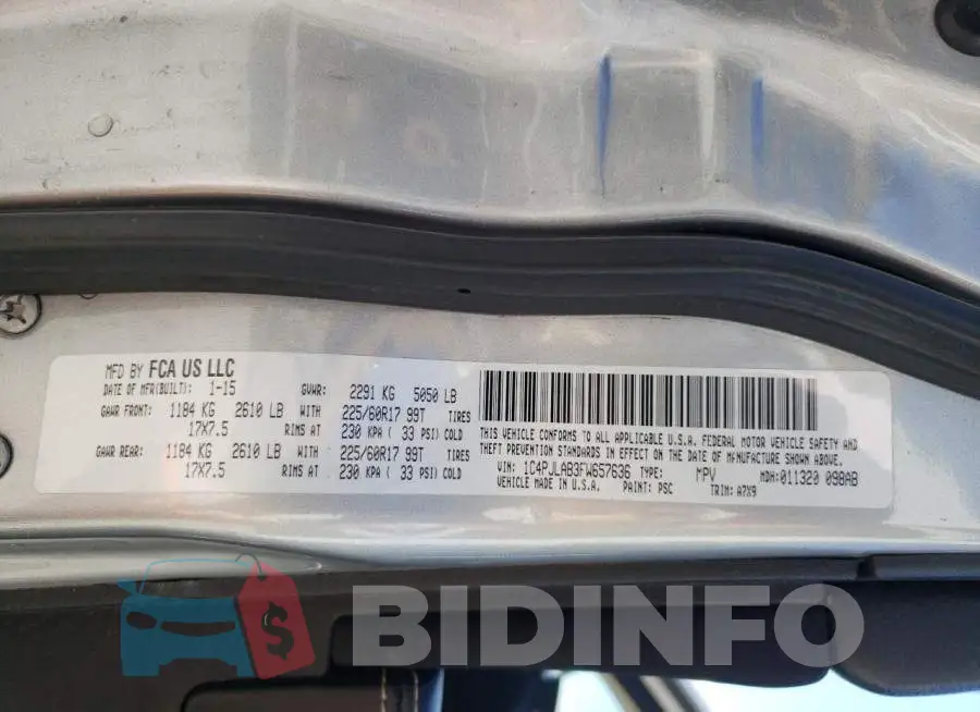 1C4PJLAB3FW657636 Photo# 13