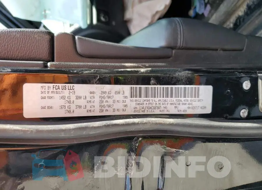 1C4RJFAGXKC687847 Photo# 12