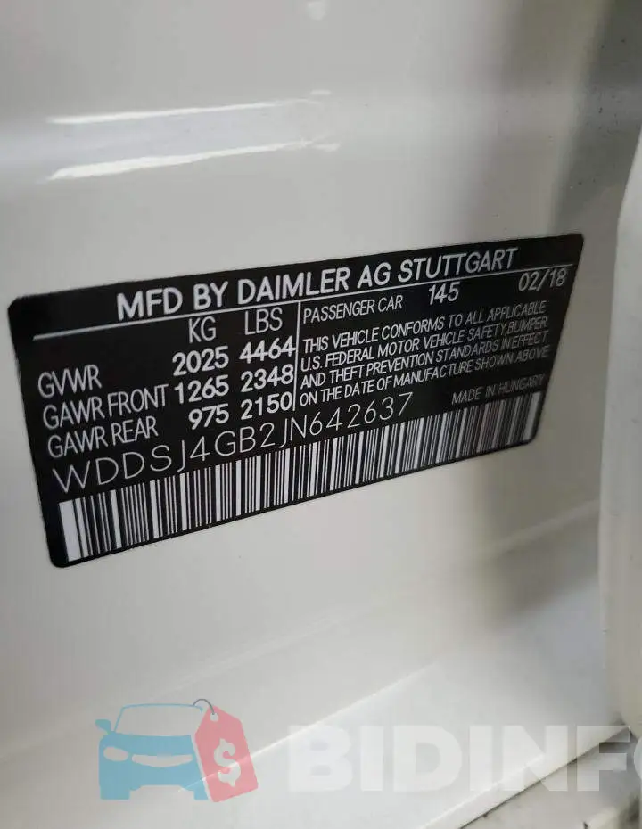 WDDSJ4GB2JN642637 Photo# 12