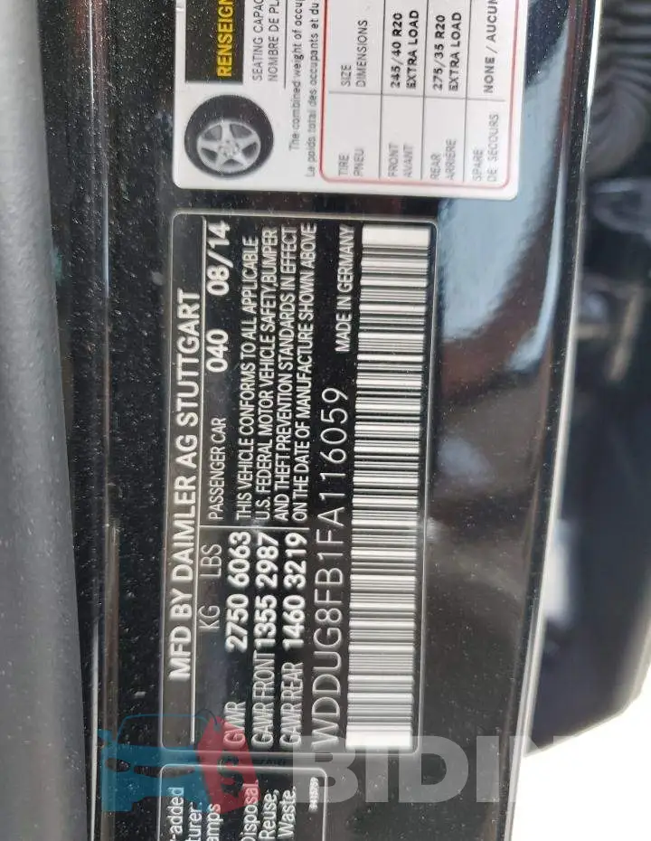 WDDUG8FB1FA116059 Photo# 12