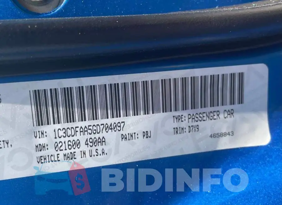1C3CDFAA5GD704097 Photo# 10