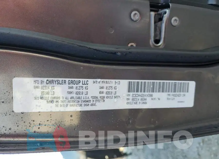 2C3CDXHG2EH143986 Photo# 12
