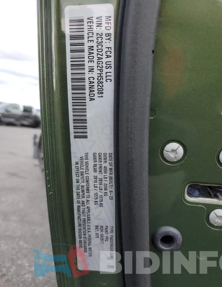 2C3CDZAG2PH582081 Photo# 13
