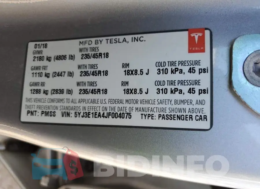 5YJ3E1EA4JF004075 Photo# 12