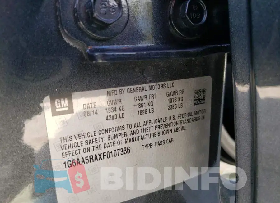 1G6AA5RAXF0107336 Photo# 12